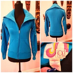 Bright Blue, Zip-Up, Long-Sleeved, Athleisure Jacket, Size XS